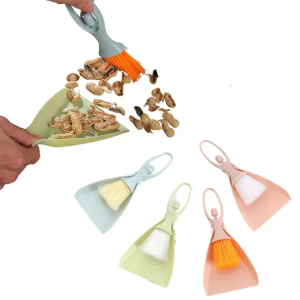 Home Keyboard Hair Brush Mini Floor Dust Broom and Dustpan Set Cleaning Tool New