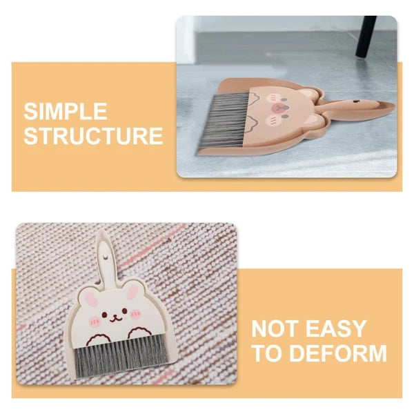 2 Set of Tabletop Brush Set Dining Sweeper Table Cleaning Tool Broom Dustpan