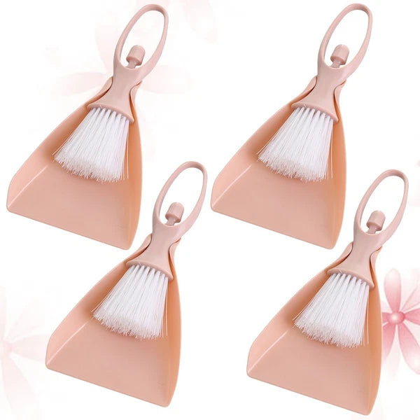 4 Sets Mini Broom Dustpan and Brush Toddler Miniature for Desktop Cleaning