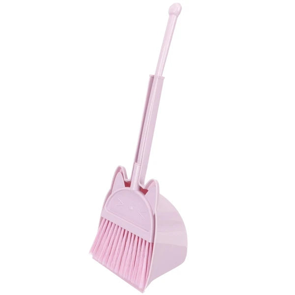 Children's Broom Set Childs Sweeping Brush Cleaning Toy Toddler Dustpan