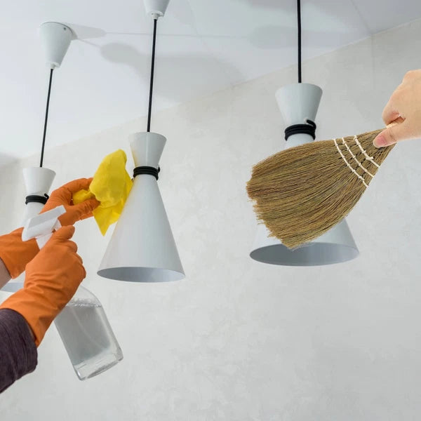 2 Pcs Desktop Duster Broom Set Cleaning Office Baby Small Dustpan