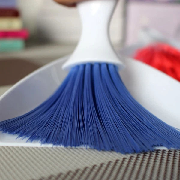 2 Sets Desktop Broom Portable Dustpan Brush Counter Cleaning Tools