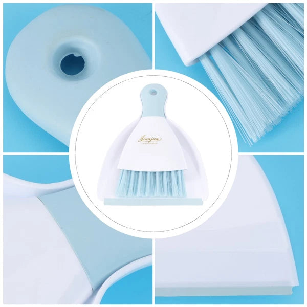 2 Pieces Convenient Small Dustpan Set Cleaning Broom Desktop Cleaner