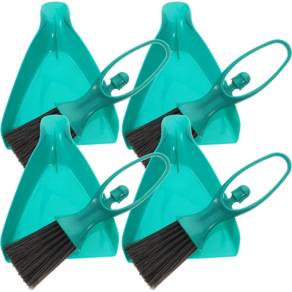 4 Sets Mini Broom Desktop Dustpan Brush Household Cleaning Kit Portable
