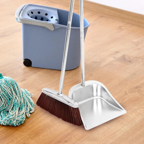 Broom Garbage Set Office Dust Pan and Brushes Cleaning Dustpan for Home