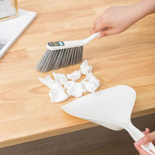 2 Sets Desktop Cleaning Kit Accessories Broom Dustpan Combination