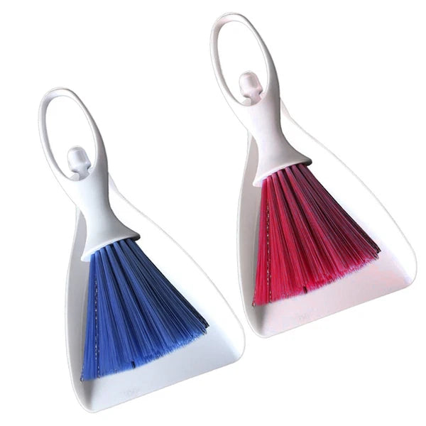 2 Sets Desktop Broom Counter Dustpan Brush Cleaning Utensils Cleaner