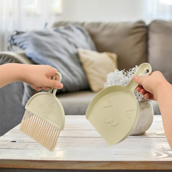 Cleaning Brush Set Worktop Dustpan Child Broom with Small Mini Hand
