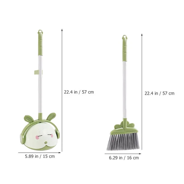 Children's Broom Set Toddler Handheld Small with Dustpan Kids Sweeper