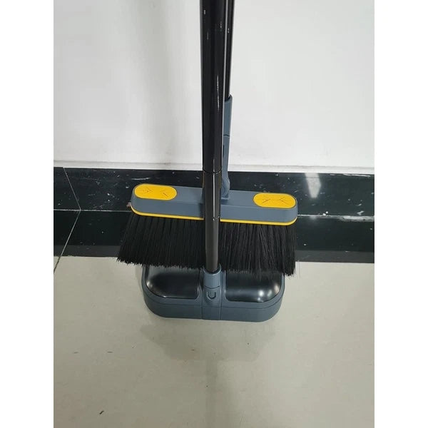 Broom Dustpan Set Long Handle 54 Inch 180 Degree Rotating Cleaning Tool Dust Pan