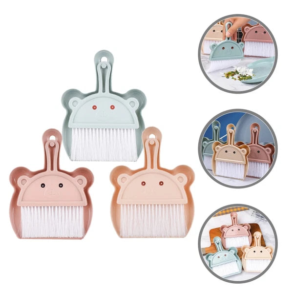 3 Sets Cartoon Broom Dustpan Mini and sweeper Small Table Brush