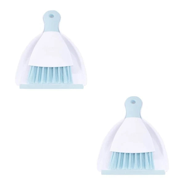2 Pack Convenient Small Dustpan Set Desktop Cleaner Household Supplies