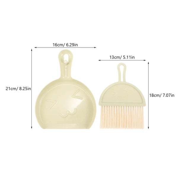 Cleaning Brush Set Child Worktop Dustpan Desktop and Broom Small Mini Hand