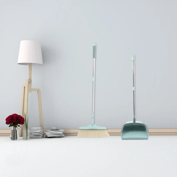 1 Set of Household Broom and Dustpan Reusable Broom Dustpan Home Cleaning