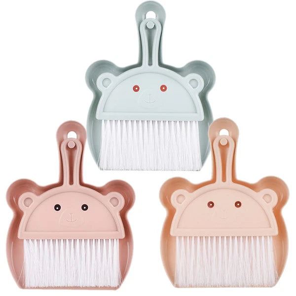 3 sets of Desktop Cleaning Broom Mini Dustpan Table Cleaning Broom Tabletop