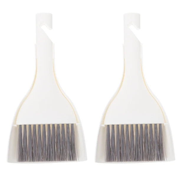 2 Sets Mini Dustpan Broom Desktop Cleaner Small Brush for Cleaning