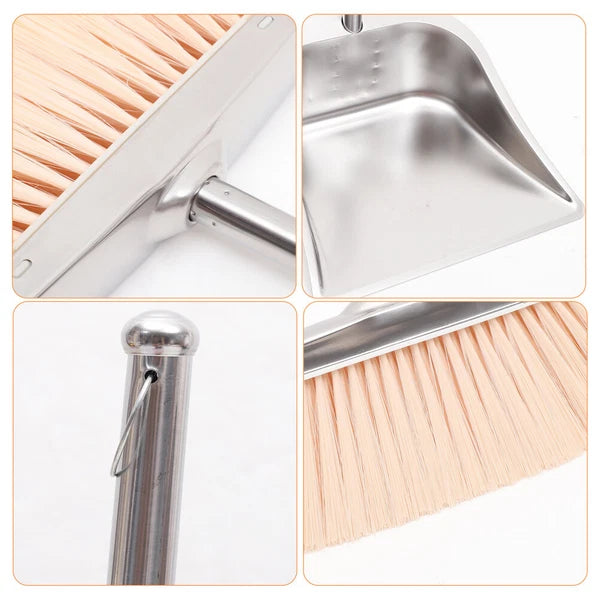 Broom Garbage Set Office Dust Pan and Brushes Cleaning Dustpan for Home