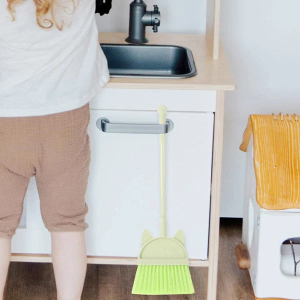 2 Pcs Children's Broom Set Toddler Baby Dust Pan and Kids Dustpan