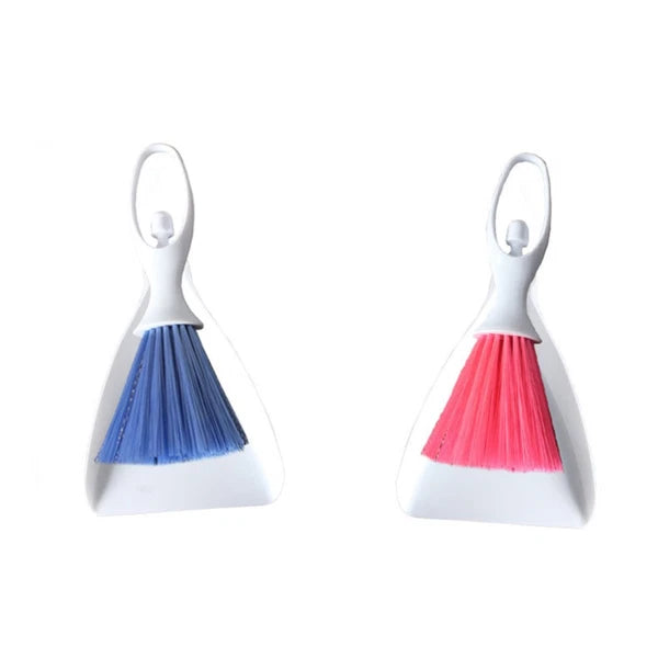 2 Sets Desktop Broom Small Dustpan Counter Brush Cleaner Household Supplies