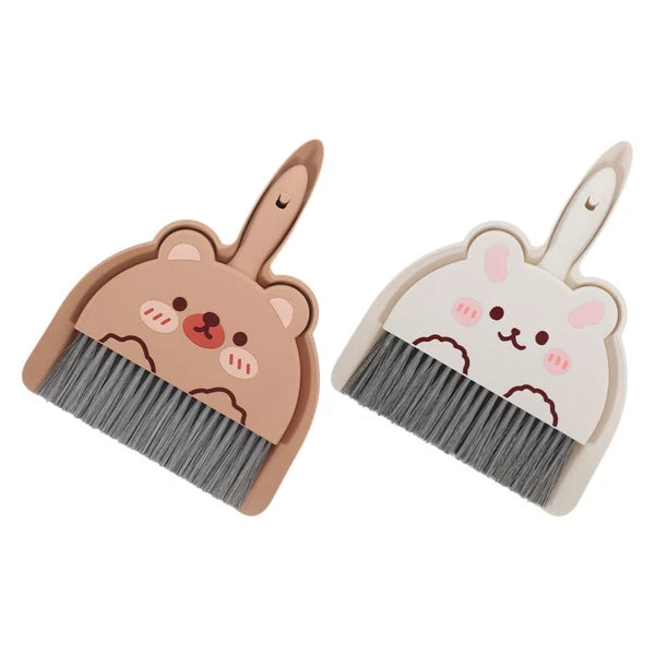 2 Set of Tabletop Brush Set Dining Sweeper Table Cleaning Tool Broom Dustpan