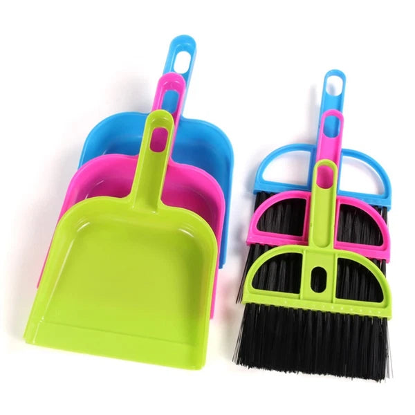 6 Sets Sweeping Brush and Dustpan Small Broom Computer Cleaner Kit