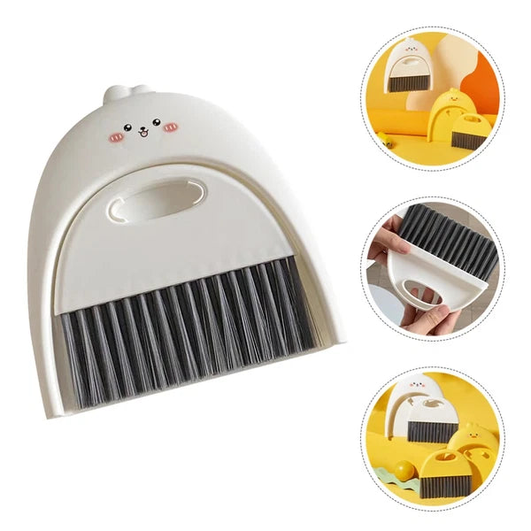 Mini Dustpan Set Baby Child Small Plastic Broom and Tabletop Cleaning Brush
