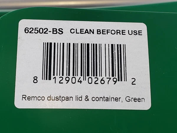 Remco 62502 Green Lobby Container Dust Pan And 14.6 Inch Broom Set