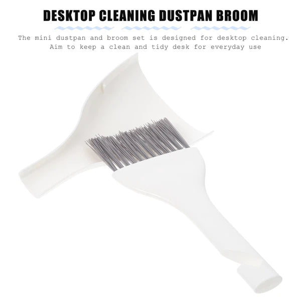 2 Sets Mini Dustpan Broom Desktop Cleaner Small Brush for Cleaning