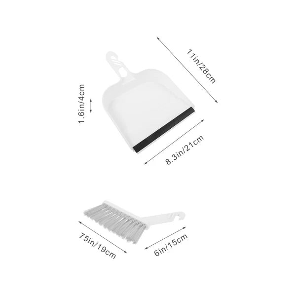 Mini Desktop Broom Set Child Small Dustpan and Brush Handheld with Portable