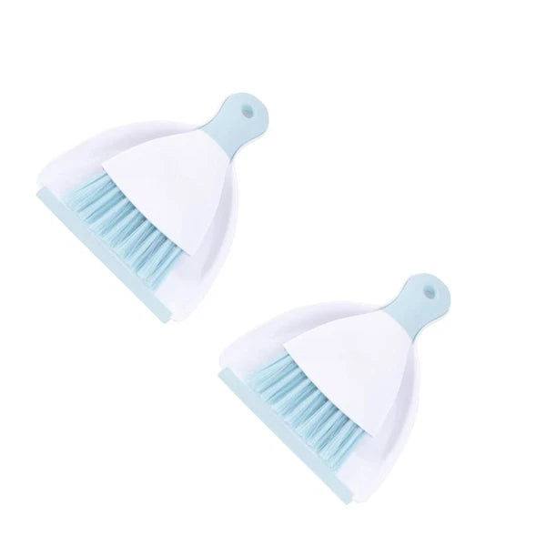 2 Pieces Convenient Small Dustpan Set Cleaning Broom Desktop Cleaner