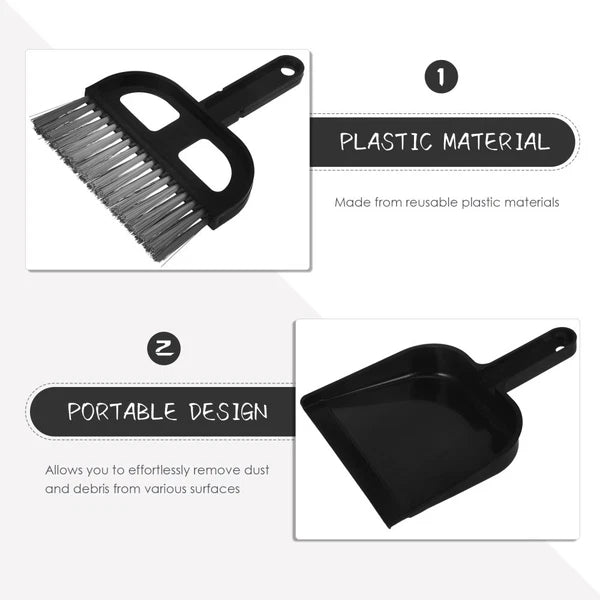 Broom Dustpan Set Handy Mini Broom And Car Care Brush-