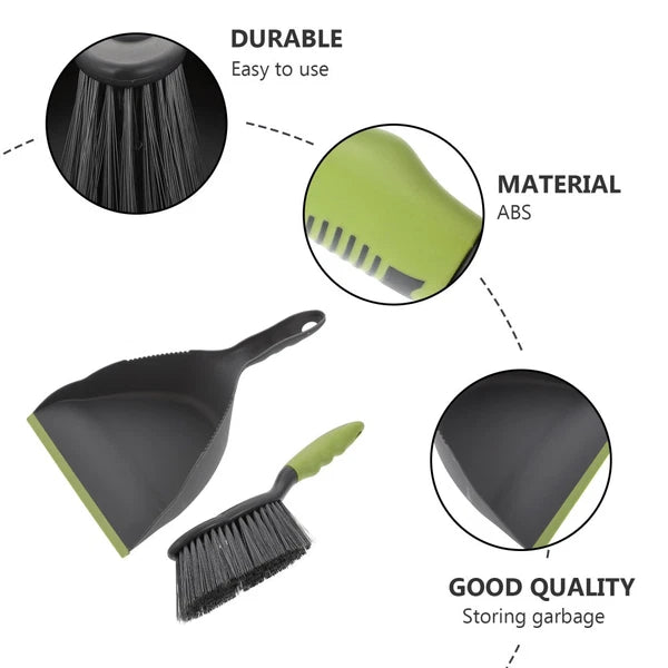 2 Sets  of Mini Cleaning Broom and Dustpan Household Garbage Cleaning Tool