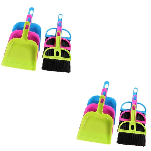 2 Count Keyboard Cleaner Kit Sweeping Brush and Dustpan Set Mini Broom with