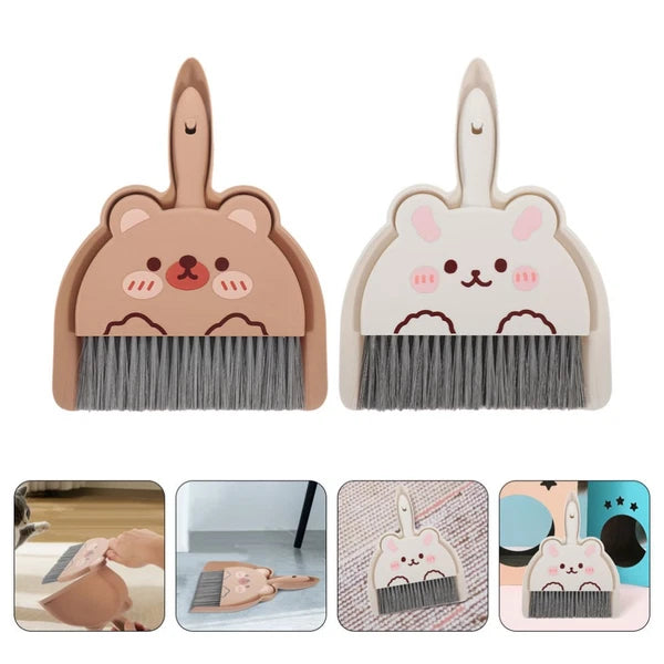 2 Set of Tabletop Brush Set Dining Sweeper Table Cleaning Tool Broom Dustpan