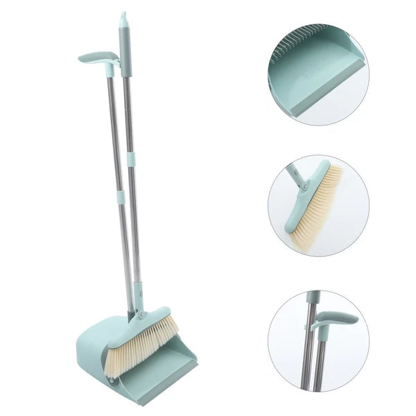 1 Set of Household Broom and Dustpan Reusable Broom Dustpan Home Cleaning