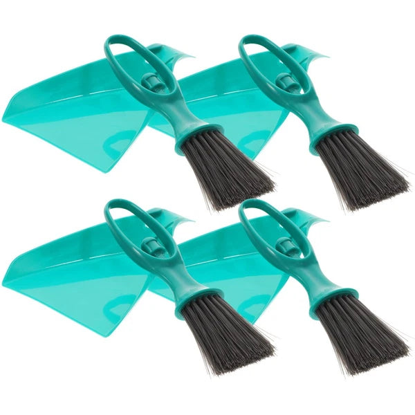 4 Sets Mini Broom Dustpan and Brush Toddler Miniature for Desktop Cleaning