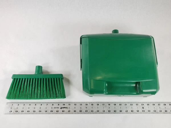 Remco 62502 Green Lobby Container Dust Pan And 14.6 Inch Broom Set