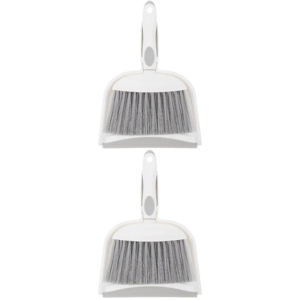 1 Set Small Broom Dustpan Kit Desktop Whisk Broom Brush And Waste Bin Tabletop