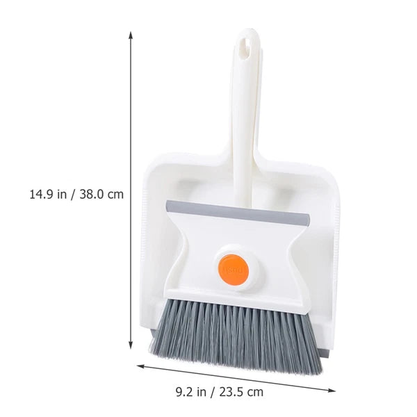 Broom Dustpan Set Toddler Tiny Brush and Desk Table Cleaning Kit