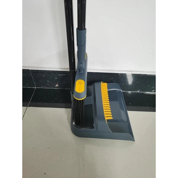 Broom Dustpan Set Long Handle 54 Inch 180 Degree Rotating Cleaning Tool Dust Pan