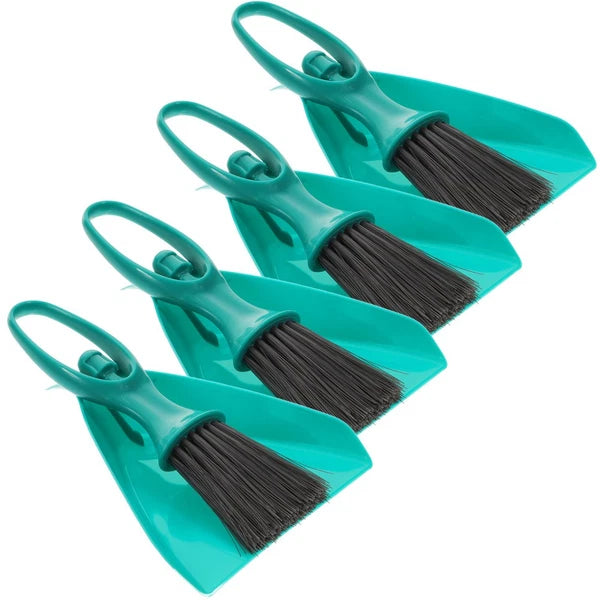 4 Sets Mini Broom Desktop Dustpan Brush Household Cleaning Kit Portable