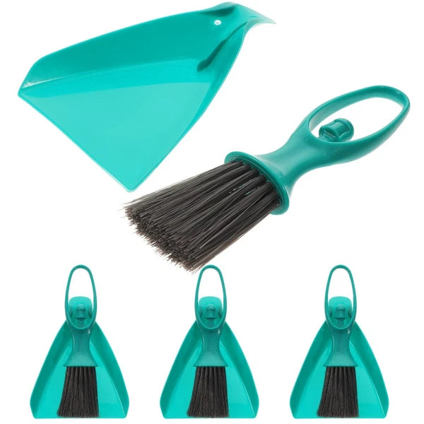 4 Sets Mini Broom Miniature Dustpan Brush Cleaning Brushes for