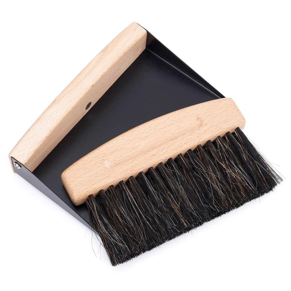 Desktop Broom and Dustpan Set, Mini Dustpan and Brush Set Wooden Handheld Bro...