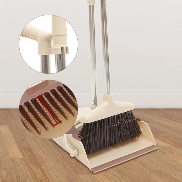 Broom Dustpan Set Office Stainless Steel Small Brushes for Cleaning