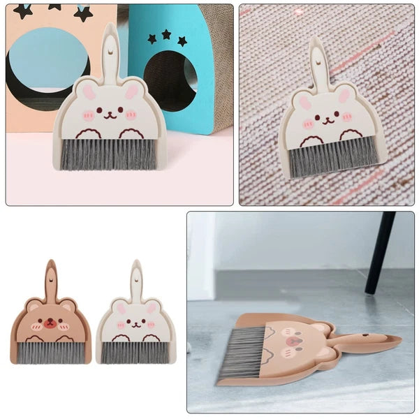 2 Set of Tabletop Brush Set Dining Sweeper Table Cleaning Tool Broom Dustpan
