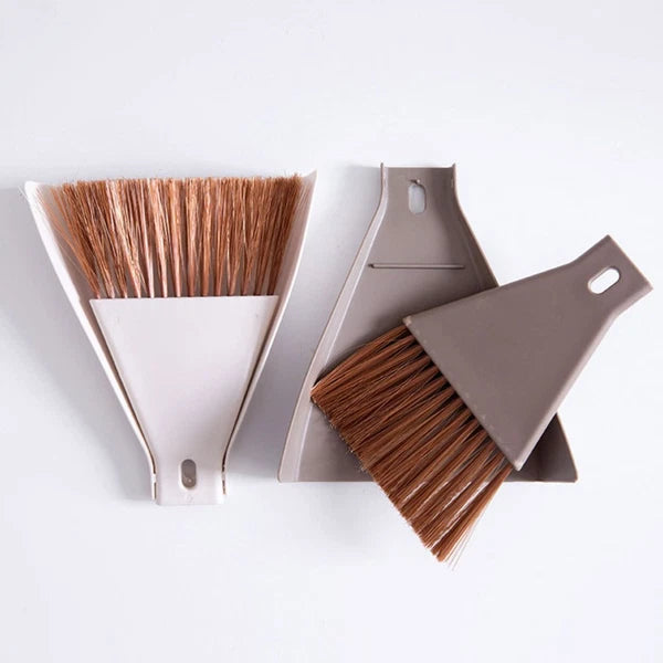 2 Set Preschool Education Broom Travel Child Dusting Brush Mini Dustpan and