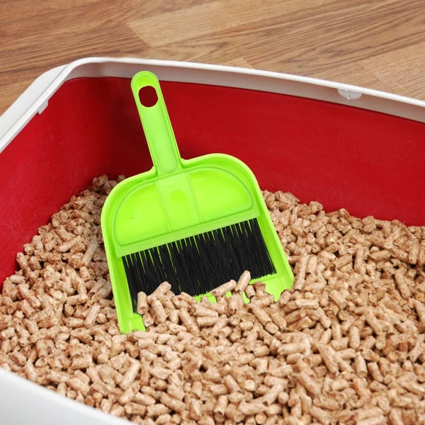 3 Sets Of Household Desktop Pet Cage Small Brooms Dustpans Small Dustpans Brooms