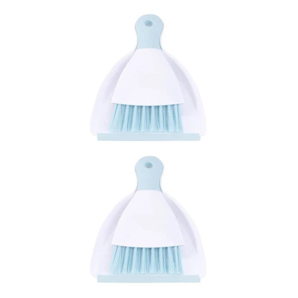 2 Pieces Convenient Small Dustpan Set Cleaning Broom Desktop Cleaner