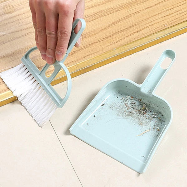 6 Sets Cleaning Artifact Set Broom With Shovel Dustpan And-