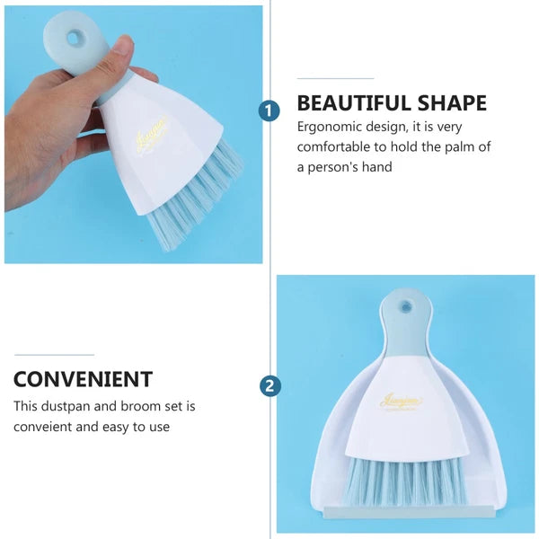 2 PCS Convenient Small Dustpan Set Cleaning Broom Household Supplies